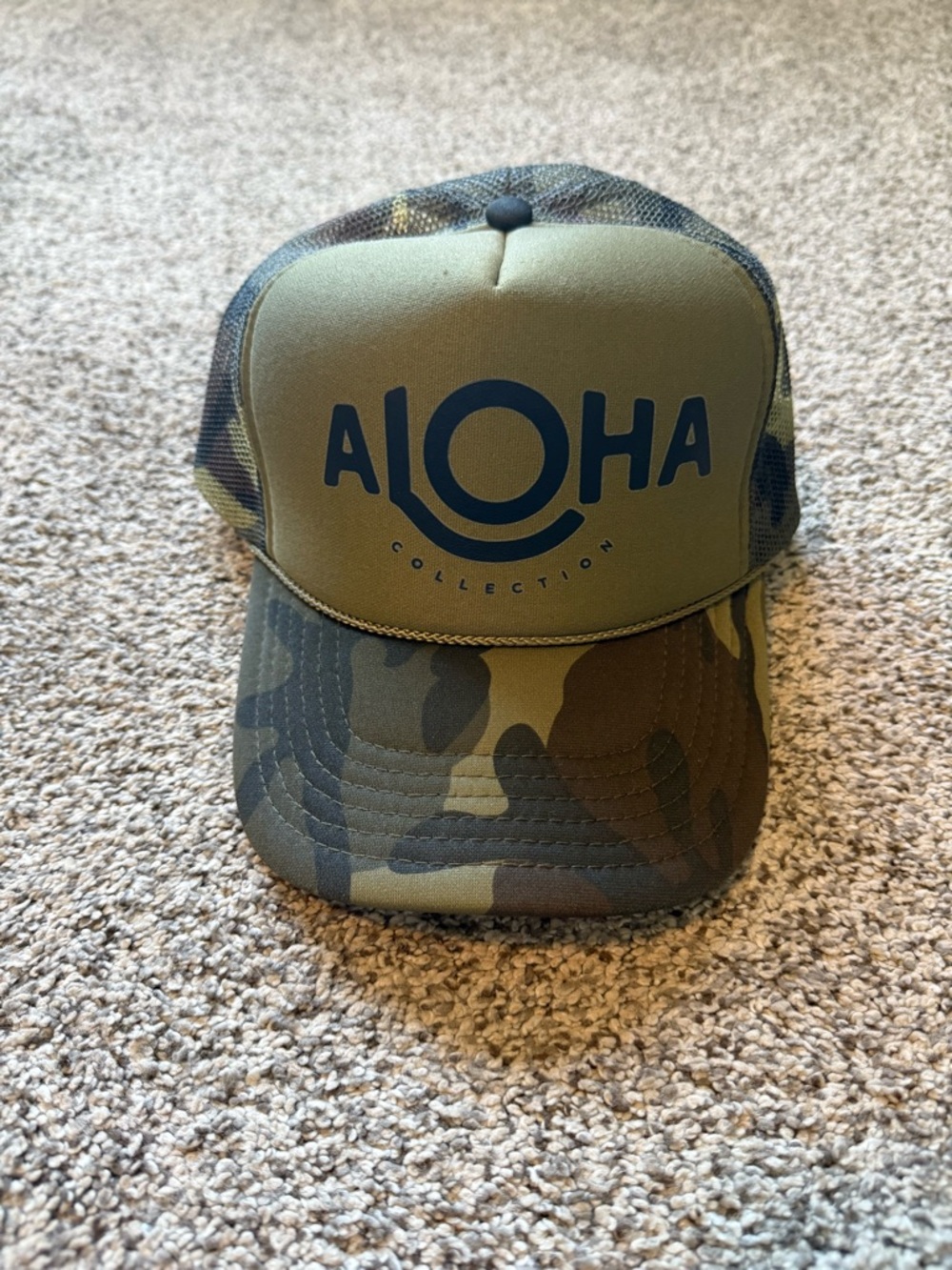 ALOHA Collection Olive & Camo Mesh Trucker Hat